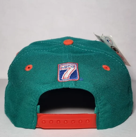 NWT Vintage 90s Miami Dolphins Logo 7 Spellout NFL Football Hat Cap Snapback W🔥 - Picture 4 of 5